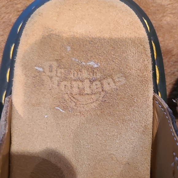 Dr. Martens Tan Leather Sandals with Silver Buckle - Picture 2 of 9